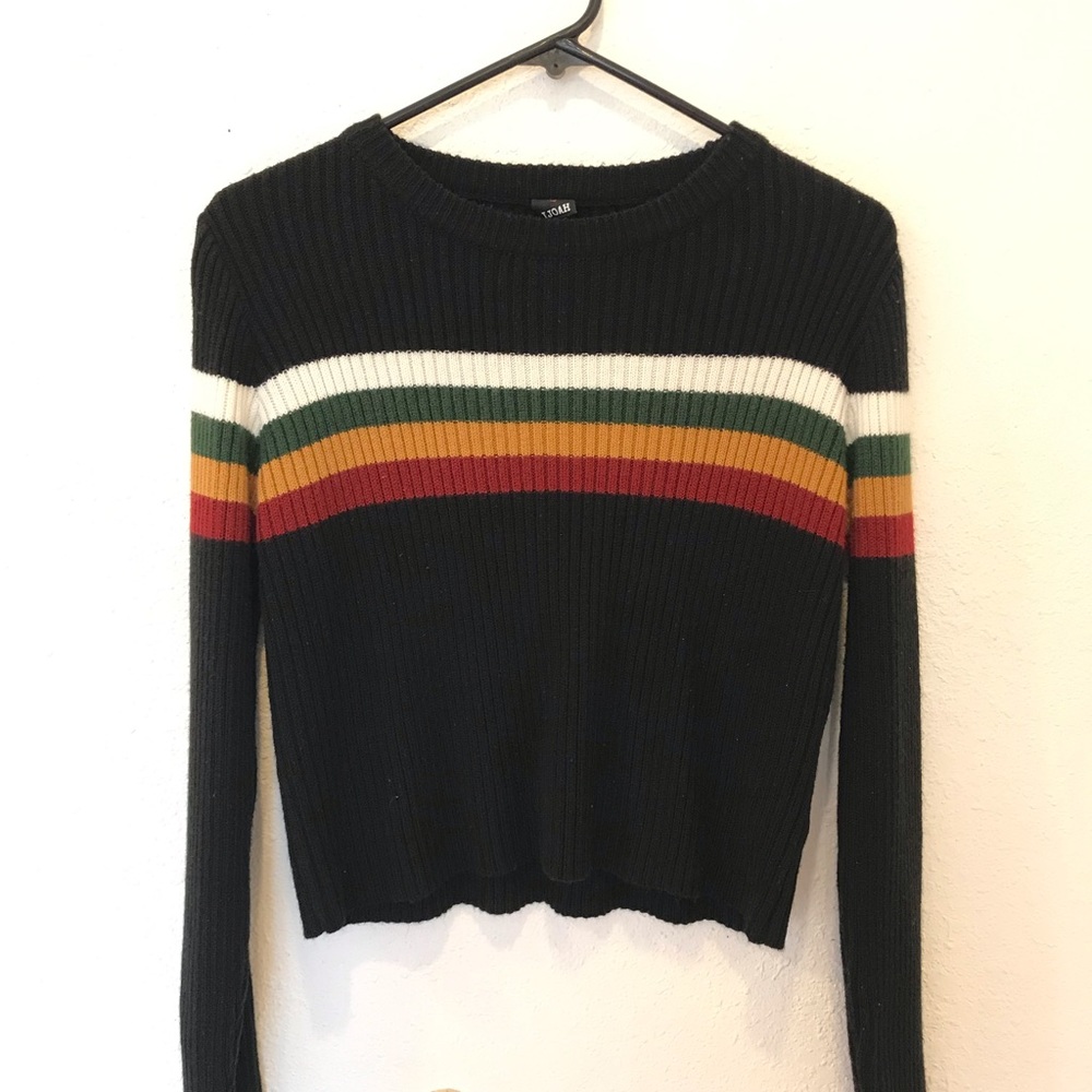 Black Cropped Sweater